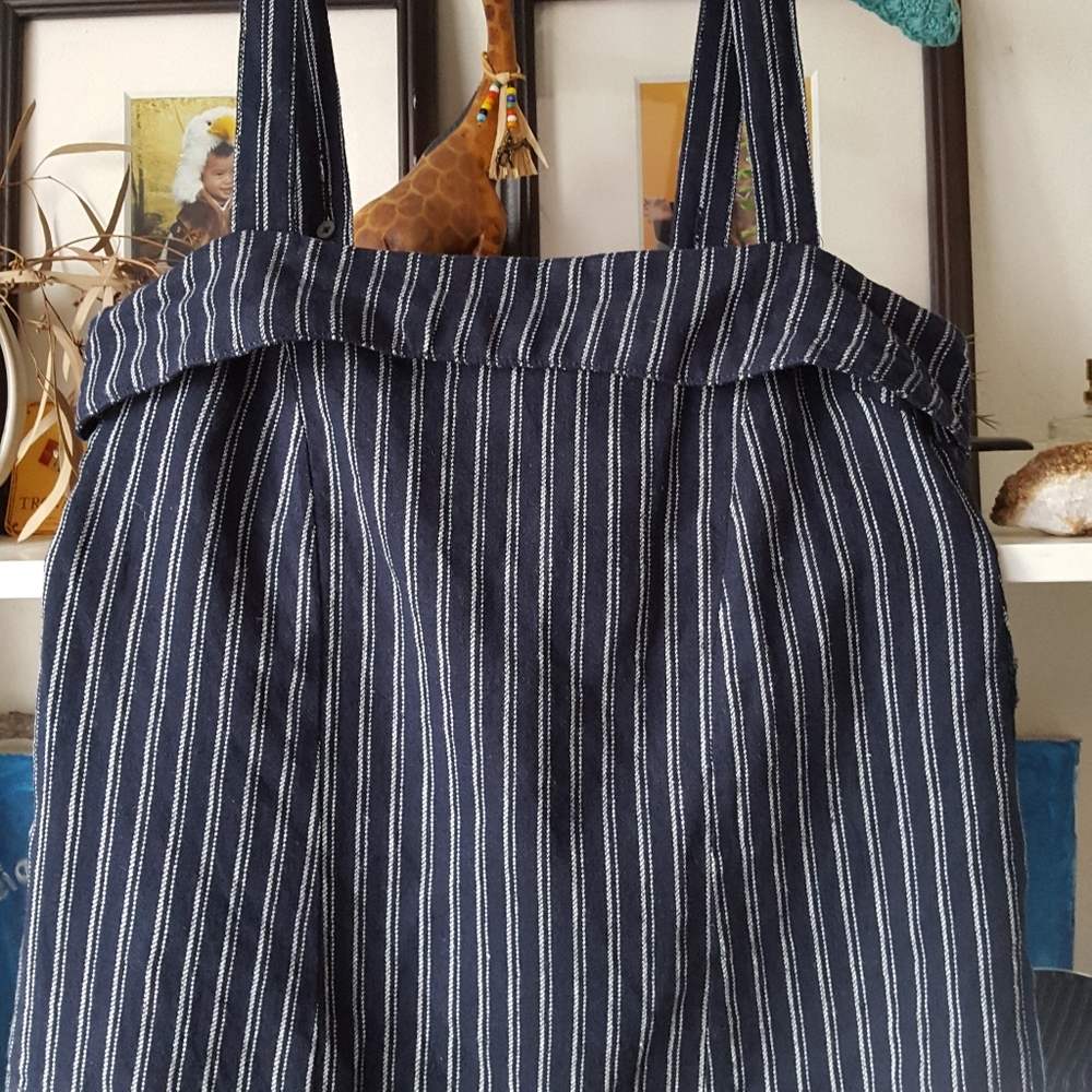 J.Crew Point Sur Blue striped Top